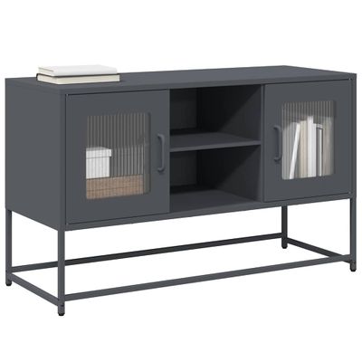 vidaXL TV skrinka antracitová 100,5x39x60,5 cm oceľ