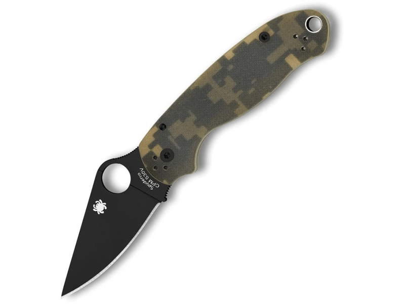 Spyderco C223GPCMOBK Para 3 Camo taktický vreckový nôž 7,5 cm, čierna, maskovací vzor, G10