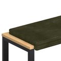 vidaXL Vankúš na lavičku Pl plush kord Zelená Hĺbka 35 cm