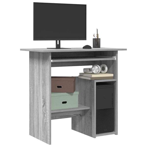 vidaXL Stôl sivý dub sonoma 80x45x74 cm spracované drevo