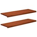vidaXL Parapety 2 ks Hnedá 120 x 40 x 2 cm Masívne bukové drevo