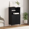 vidaXL Highboard Čierna 60 x 36 x 110 cm Kompozitné drevo