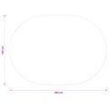 vidaXL Uterák na stôl Oválny Krémovo biela 130 x 180 cm