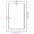vidaXL Nástenná polica tmavohnedá 40x60x(2-4) cm ošetrený dubový masív