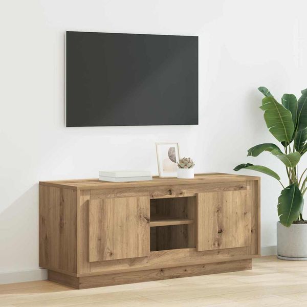 vidaXL TV skrinka Remeselný dub 102 x 35 x 45 cm Kompozitné drevo