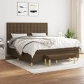 vidaXL Boxspring posteľ s matracom tmavohnedá 160x200 cm látka