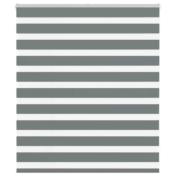 vidaXL Zebra roleta tmavošedá 135x100 cm šírka látky 130,9cm polyester