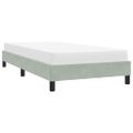 vidaXL Rám postele bez matraca Svetlosivá 90x220 cm Zamat