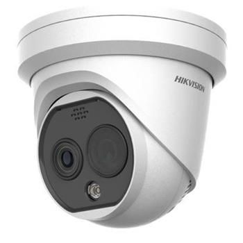 Hikvision IP Turret Termo optická kamera; objektív 2,1mm, IR 15m, Audio, Alarm, blikač, Fire detection