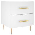 vidaXL Nočné stolíky 2 ks biele 40x35x47,5 cm kompozitné drevo