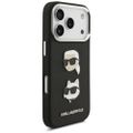 Puzdro Karl Lagerfeld FW Grained Karl & Choupette Heads Pins & Logo pre iPhone 17 Pro čierna