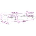 vidaXL Rám postele s dverami Staré drevo 80 x 200 cm Kompozitné drevo