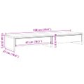 vidaXL Stojan na monitor so zásuvkami biely 100x27x15 cm, umelé drevo