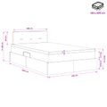 vidaXL Postel s úložným prostorem a matrací Modrá 120 x 200 cm Zamat