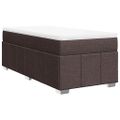 vidaXL Boxspring posteľ s matracom tmavohnedá 100x200 cm látka