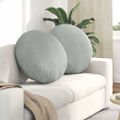 vidaXL Vankúše na sedenie 2 pcs Svetlosivá Ø 40 x 13 cm Zamat