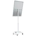 vidaXL Magnetická biela tabuľa Šedý a biely 62 x 62,5 x 197 cm EPS