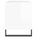 vidaXL Skrinka na platne lesklá biela 85x38x48 cm kompozitné drevo