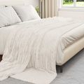 vidaXL Prikrývky na hodenie 6 ks Krémová 240 x 220 cm 8.76 kg Flís