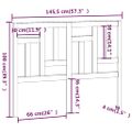 vidaXL Čelo postele sivé 145,5x4x100 cm masívna borovica