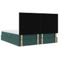 vidaXL Postel s úložným prostorem a matrací Tmavozelená 160 x 200 cm
