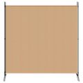 vidaXL 4-panelový rozdeľovač miestnosti Béžová 525 x 180 cm Látka