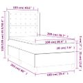 vidaXL Posteľný rám boxsping s matracom tmavomodrý 100x200 cm zamat