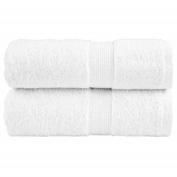 vidaXL Prémiové umývacie utierky SOLUND 2 ks biele 30x30 cm 600 g/m²