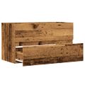 vidaXL Skrinka pod umývadlo staré drevo 90x38,5x45 cm kompozitné drevo
