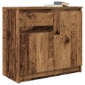 vidaXL Komoda so zásuvkou, staré drevo 71x35x65 cm, kompozitné drevo