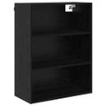 vidaXL Highboard Čierny dub 69,5 x 32,5 x 180 cm Kompozitné drevo