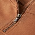 vidaXL Detská mikina kapucňa polovičný zips antracitová a koňaková 92
