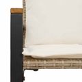 vidaXL lavička Bežová a smotanovo biela 115 x 65 x 72 cm Ratan