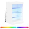 vidaXL Komoda s LED svetlami biela 41x37x67 cm