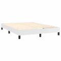 vidaXL Boxspring posteľ s matracom biely 140x190 cm umelá koža