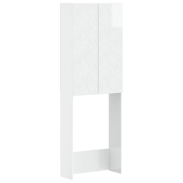 vidaXL Toaletná skriňa DELFT Biela s vysokým leskom 66 x 25,5 x 190 cm