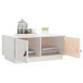 vidaXL Konferenčný stolík biely 80x50x30 cm borovicový masív