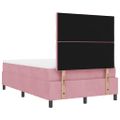 vidaXL Posteľ s pružinovým rámom Ružová 200 x 120 cm Zamat