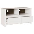 vidaXL TV skrinka Drammen Biela 99 x 43 x 55 cm Borovicový masív