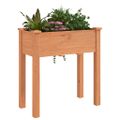 vidaXL Kvetináč s vložkou hnedý 71x37x76 cm jedľový masív