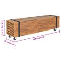 vidaXL TV stolík 110x30x32,5 cm masívne tíkové drevo