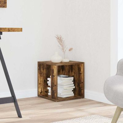 vidaXL Bočný stolík dymový dub 33x33x34,5 cm spracované drevo