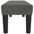 vidaXL Lavička tmavosivá 100x30x30 cm zamat