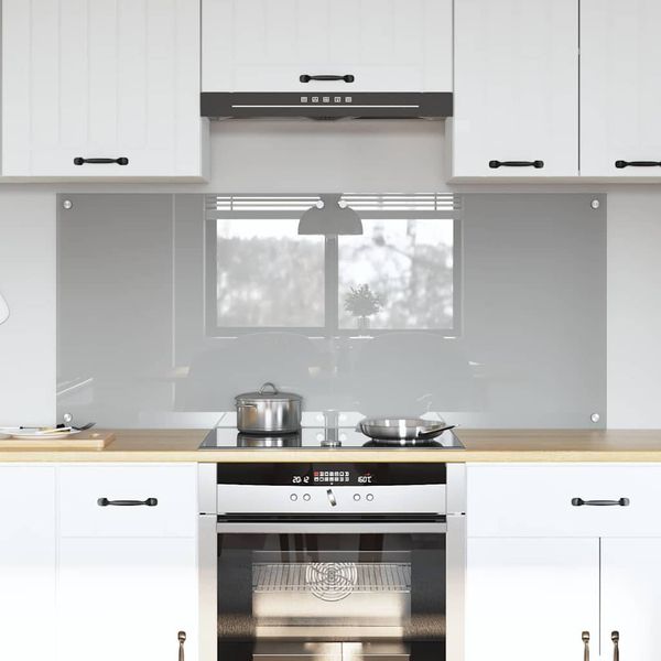 vidaXL Kuchynský obklad 2 pcs Svetlosivá 70 x 60 cm tvrdené sklo