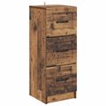 vidaXL Zásuvkový kabinet Staré drevo 33 x 34,5 x 87 cm