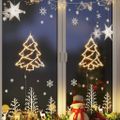 vidaXL Vianočné osvetlenie silueta vianočného stromčeka 2 ks 50 LED