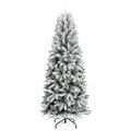 vidaXL Umelý vianočný stromček Biela 240 cm PVC a plast a oceľ a PE