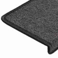 vidaXL Schodové rohože 10 ks 65x21x4 cm antracitové s obdĺžnikovým okrajom