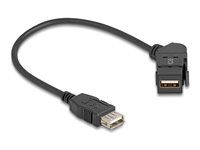 USB 2.0 Type-A panelová montáž samica 45° a