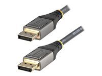 DP 1.4 kábel so západkami (DP14VMM1M) - DisplayPort kábel - DisplayPort (M) na DisplayPort (M) - DisplayPort 1.4 - 1 m - lisovaný, pasívny, podpora 8K60Hz (7680 x 4320), podpora 4K120Hz (3840 x 2160) - sivá, čierna